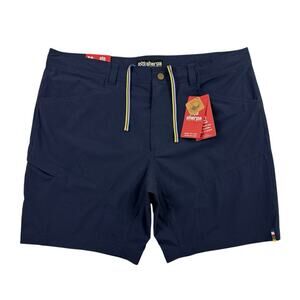 Sherpa Adventure Gear Mens 38 Cargo Shorts Blue Jamyang Drawstring Nylon Hiking